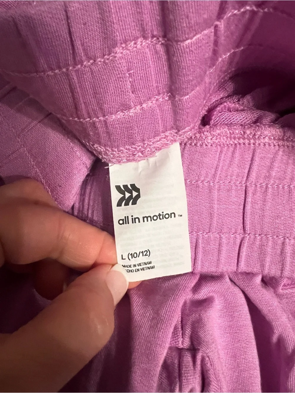 2 all in motion Girls large 10/12 joggers Pink and Blue